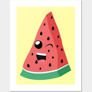 Watermelon Winking Posters and Art